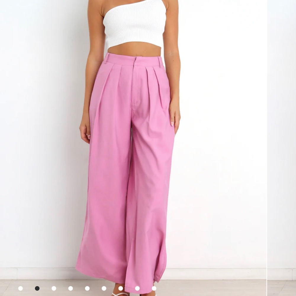 Pink Wide Leg Pants
